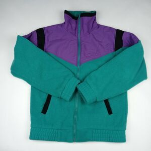 St. John's Bay Jacket Vintage Lined Sweatshirt Sweater Men's Medium Tall Zip Up